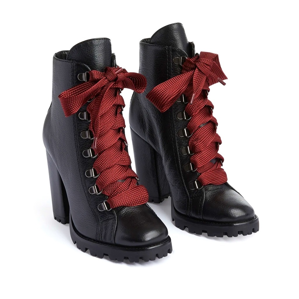 Schutz Lace Up Platform Healed Bottie